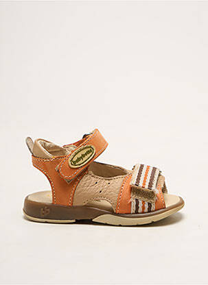 Sandales/nu pieds matière lisse bout ouvert orange BABYBOTTE garçon