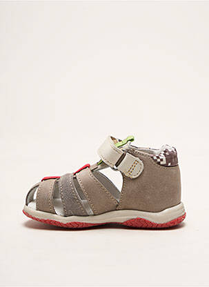 Sandales/nu pieds tissage satiné bout rond marron BABYBOTTE garçon