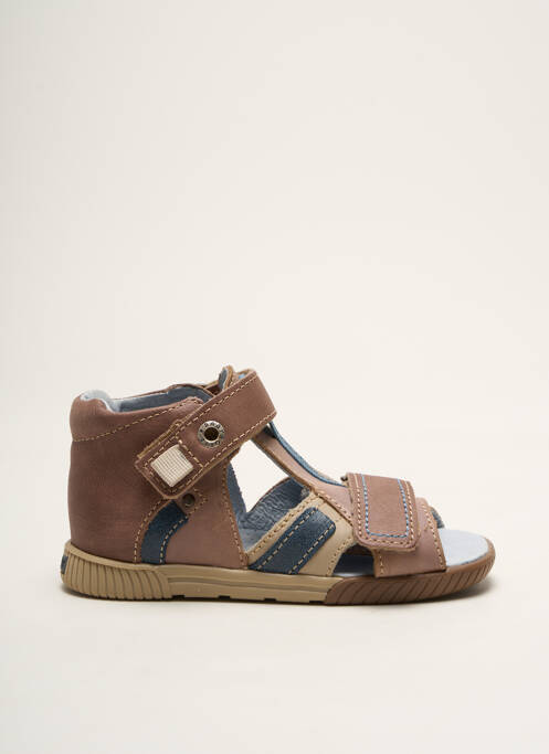 Sandales/nu pieds matière lisse bout ouvert marron BABYBOTTE garcon