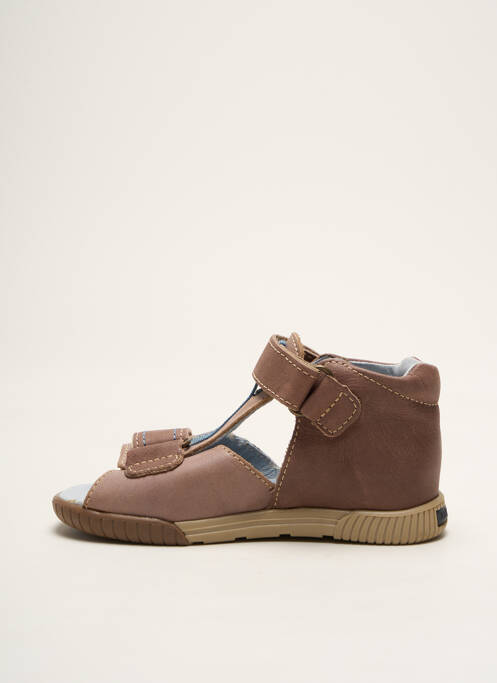 Sandales/nu pieds matière lisse bout ouvert marron BABYBOTTE garcon