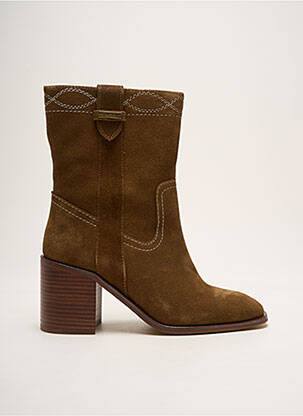 Bottines/boots nubuck talon de 4 à 6cm marron LES TROPEZIENNES PAR M.BELARBI femme
