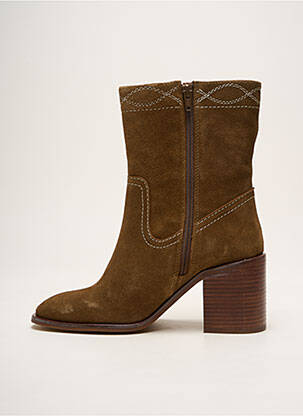 Bottines/boots nubuck talon de 4 à 6cm marron LES TROPEZIENNES PAR M.BELARBI femme