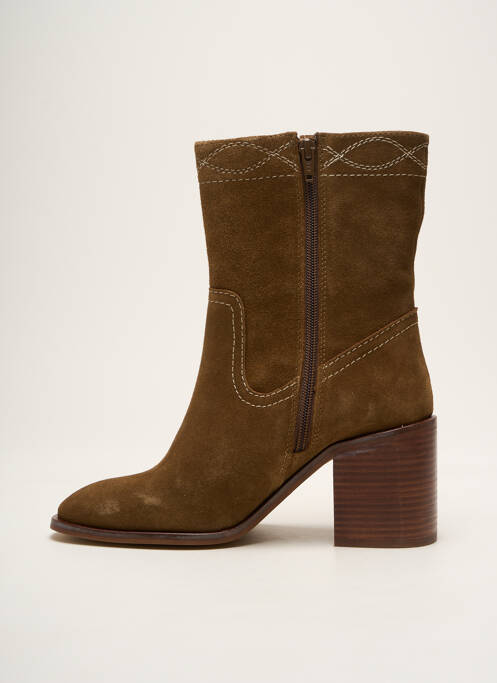 Bottines/boots nubuck talon de 4 à 6cm marron LES TROPEZIENNES PAR M.BELARBI femme