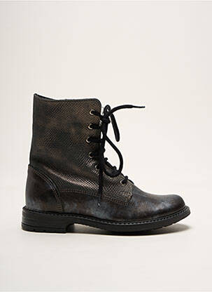 Bottines/boots tissage satiné talon bas gris BELLAMY fille