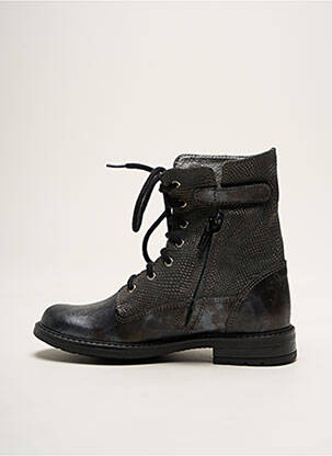 Bottines/boots tissage satiné talon bas gris BELLAMY fille