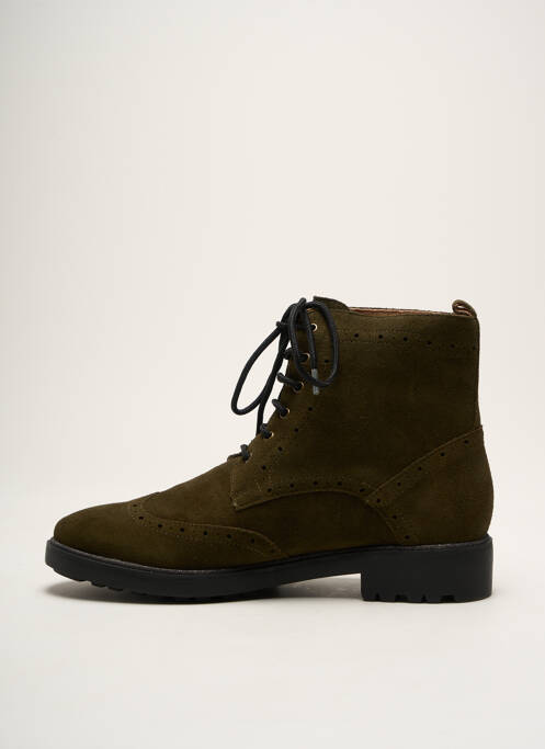 Bottines/boots nubuck talon plat jusqu'à 3cm vert KARSTON femme