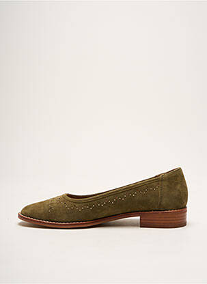 Ballerines talon bas talon plat jusqu'à 3cm vert EMILIE KARSTON femme