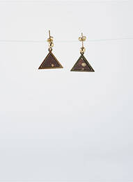 Boucles d’oreilles ornement breloque / pampille marron LITTLE ETINCELLE femme