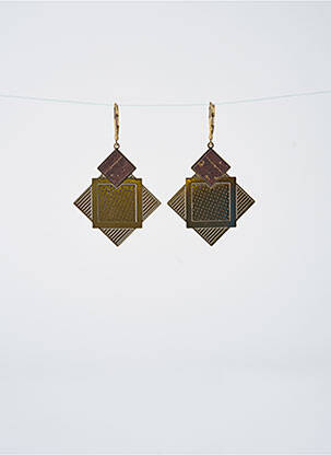 Boucles d’oreilles ornement breloque / pampille marron LITTLE ETINCELLE femme