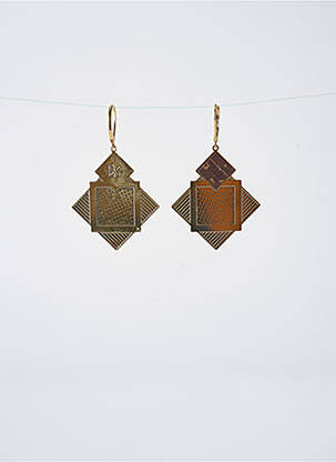 Boucles d’oreilles ornement breloque / pampille marron LITTLE ETINCELLE femme