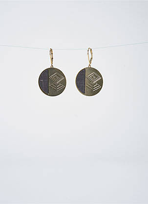 Boucles d’oreilles ornement breloque / pampille noir LITTLE ETINCELLE femme