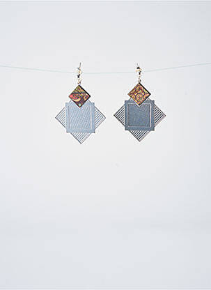 Boucles d’oreilles ornement breloque / pampille marron LITTLE ETINCELLE femme