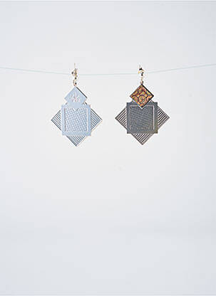 Boucles d’oreilles ornement breloque / pampille marron LITTLE ETINCELLE femme