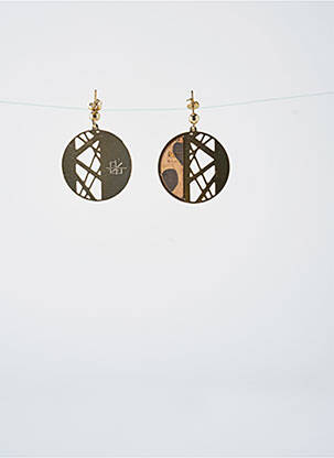 Boucles d’oreilles ornement breloque / pampille marron LITTLE ETINCELLE femme