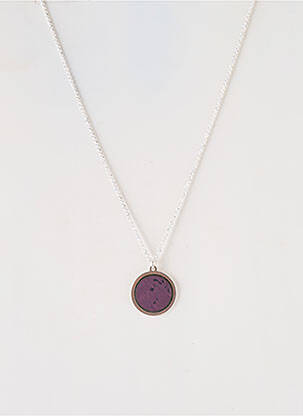 Collier ornement breloque / pampille violet LITTLE ETINCELLE femme