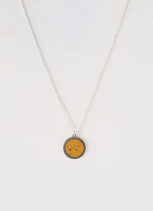 Collier ornement breloque / pampille jaune LITTLE ETINCELLE femme