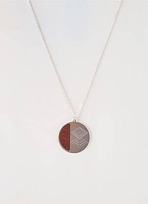 Collier ornement breloque / pampille marron LITTLE ETINCELLE femme