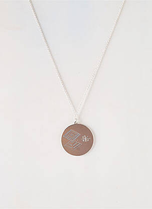 Collier ornement breloque / pampille marron LITTLE ETINCELLE femme