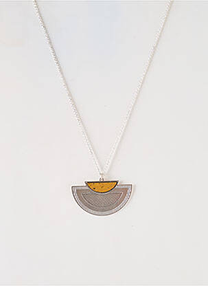 Collier ornement breloque / pampille jaune LITTLE ETINCELLE femme