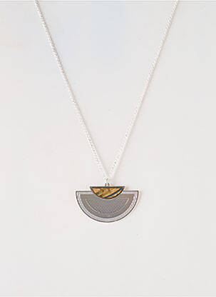 Collier ornement breloque / pampille marron LITTLE ETINCELLE femme
