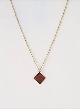 Collier ornement breloque / pampille marron LITTLE ETINCELLE femme