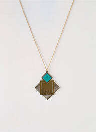 Collier ornement breloque / pampille bleu clair LITTLE ETINCELLE femme