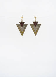 Boucles d’oreilles ornement breloque / pampille marron LITTLE ETINCELLE femme