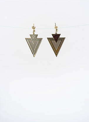 Boucles d’oreilles ornement breloque / pampille marron LITTLE ETINCELLE femme