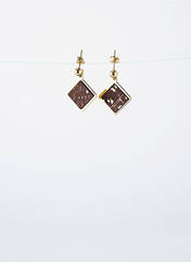 Boucles d’oreilles marron LITTLE ETINCELLE pour femme seconde vue