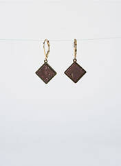 Boucles d’oreilles marron LITTLE ETINCELLE pour femme seconde vue