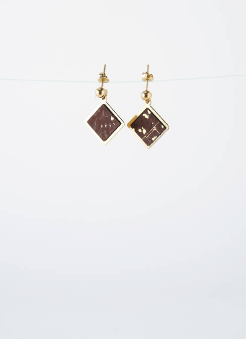 Boucles d’oreilles marron LITTLE ETINCELLE pour femme