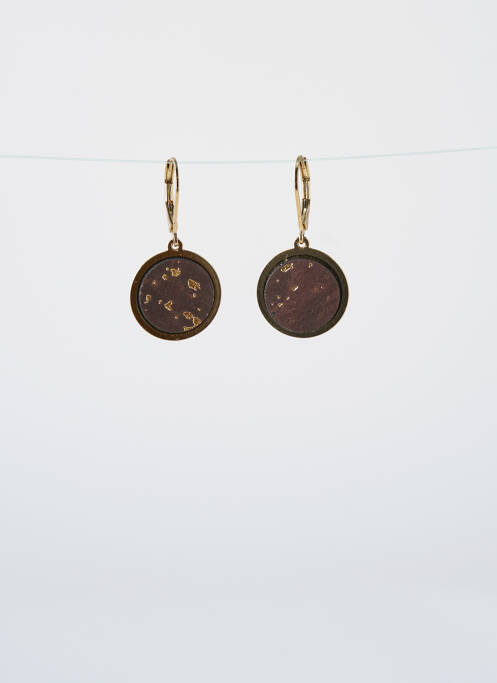 Boucles d’oreilles marron LITTLE ETINCELLE pour femme