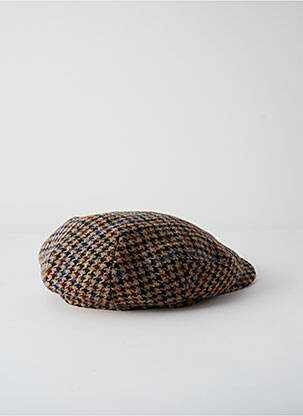 Casquette tissage pied de poule marron STETSON homme