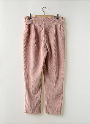 Pantalon droit taille à pinces taille haute rose ETAM femme