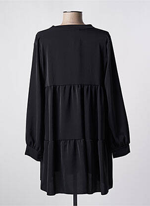 Tunique manches longues tissage crêpe noir QUATTRO femme