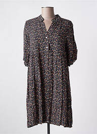 Robe courte manches 3/4 manches 3/4 noir QUATTRO femme