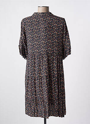 Robe courte manches 3/4 manches 3/4 noir QUATTRO femme
