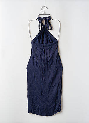 Robe courte coupe cintrée fines bretelles bleu LPA femme