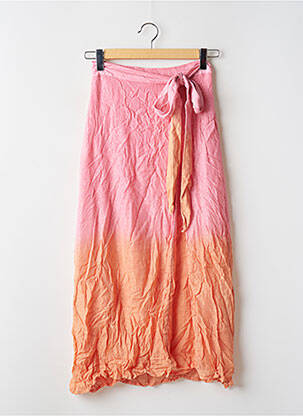 Jupe longue taille haute rose SUNDRESS femme