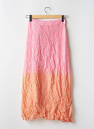Jupe longue taille haute rose SUNDRESS femme