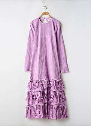 Robe pull col rond manches longues violet SUNDRESS femme