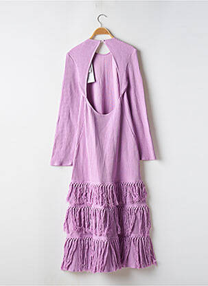 Robe pull col rond manches longues violet SUNDRESS femme