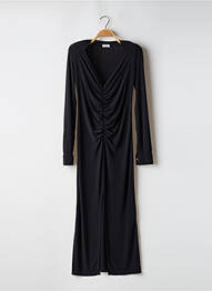 Robe longue manches longues manches longues noir RECC femme