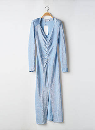 Robe longue manches longues manches longues bleu RECC femme