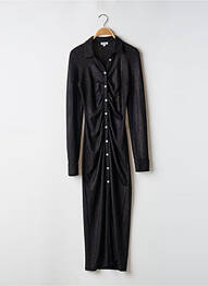 Robe longue manches longues manches longues noir RECC femme