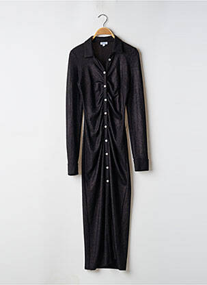 Robe longue manches longues manches longues noir RECC femme