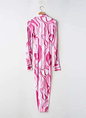Robe longue manches longues manches longues rose RECC femme