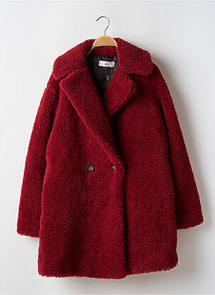 Manteau long coupe droite sans capuche rouge MANGO femme