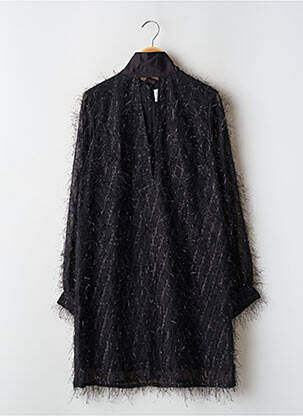 Robe courte fermeture zippée au dos manches longues noir SUNDRESS femme