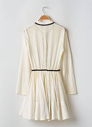 Robe courte coupe évasée manches longues beige MAJE femme